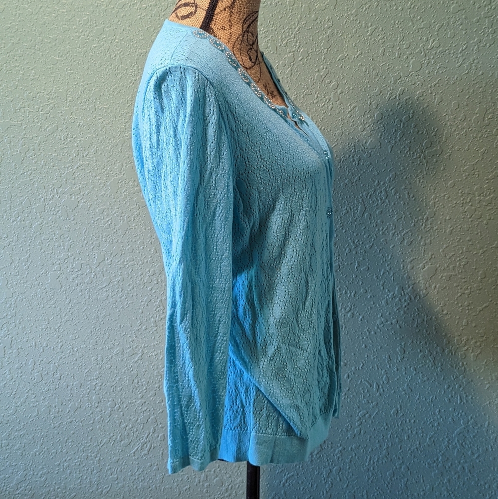 August Silk Light Blue Button Up - image 2